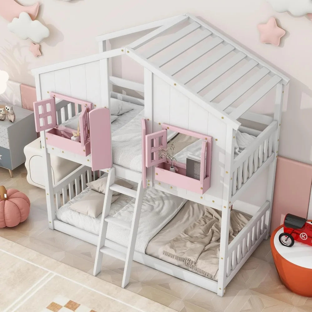 Floor House Bunk Bed
