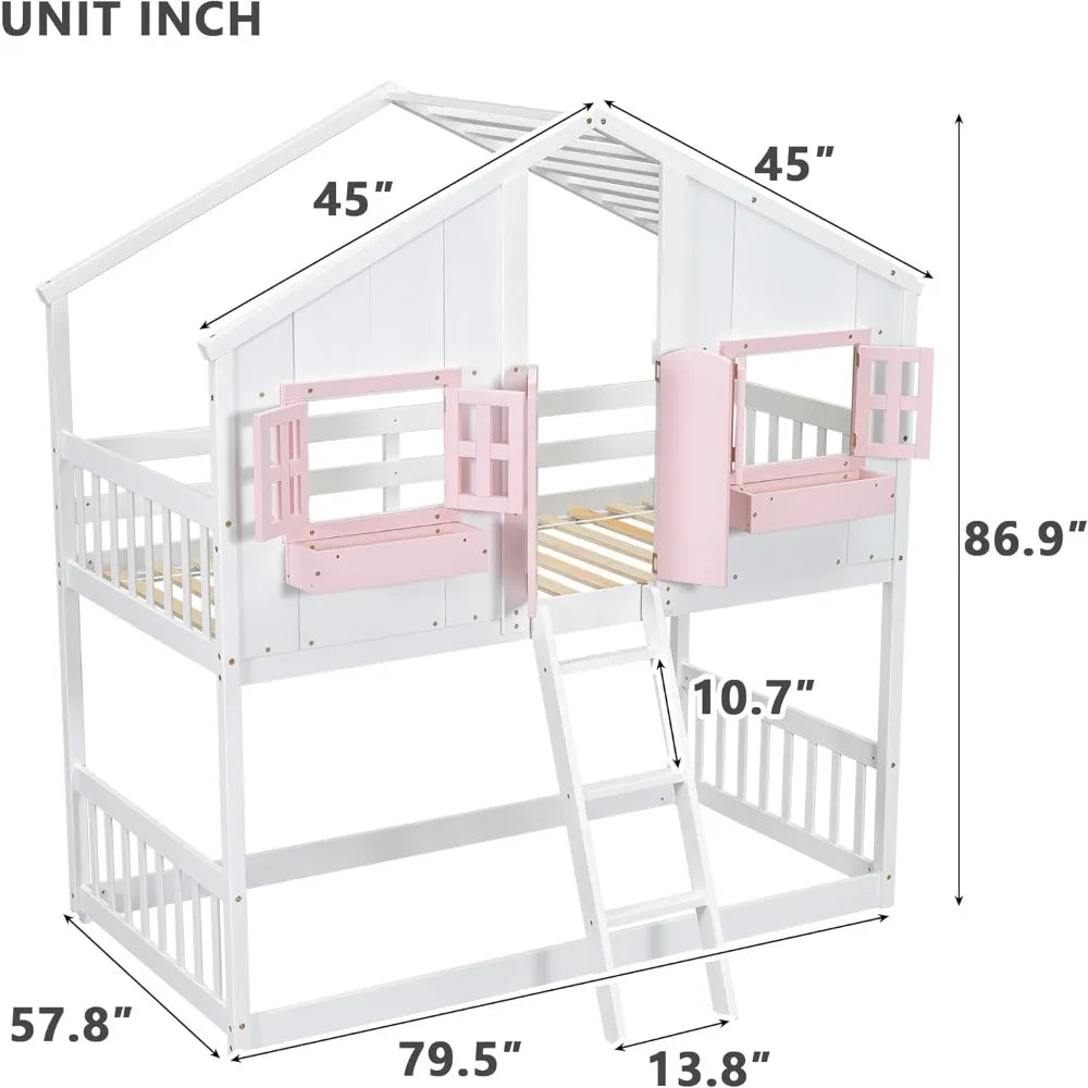 Floor House Bunk Bed