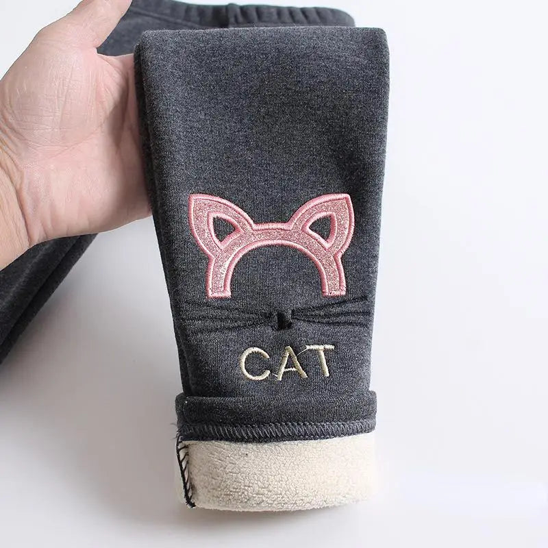 Girls Winter Cat Leggings