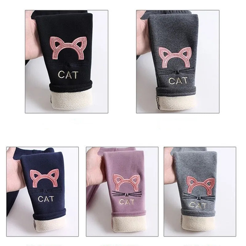 Girls Winter Cat Leggings