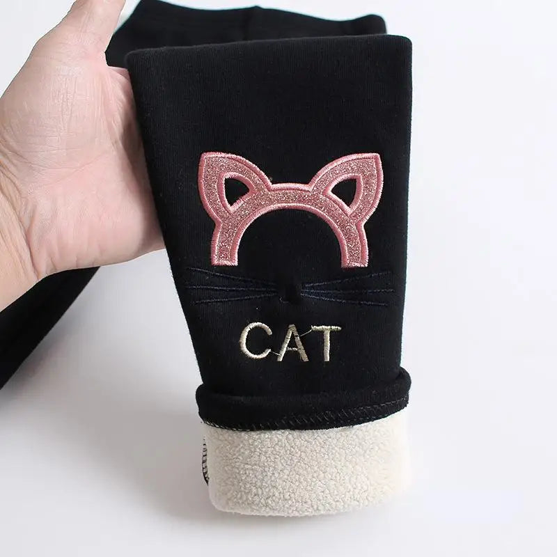 Girls Winter Cat Leggings