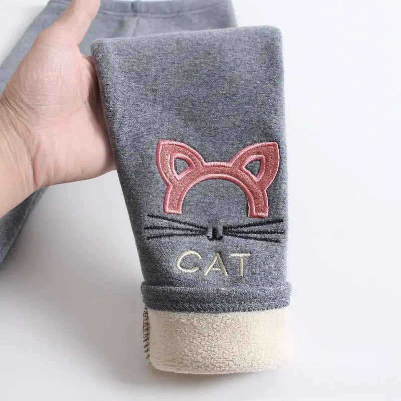 Girls Winter Cat Leggings