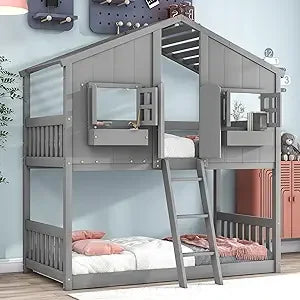 Floor House Bunk Bed